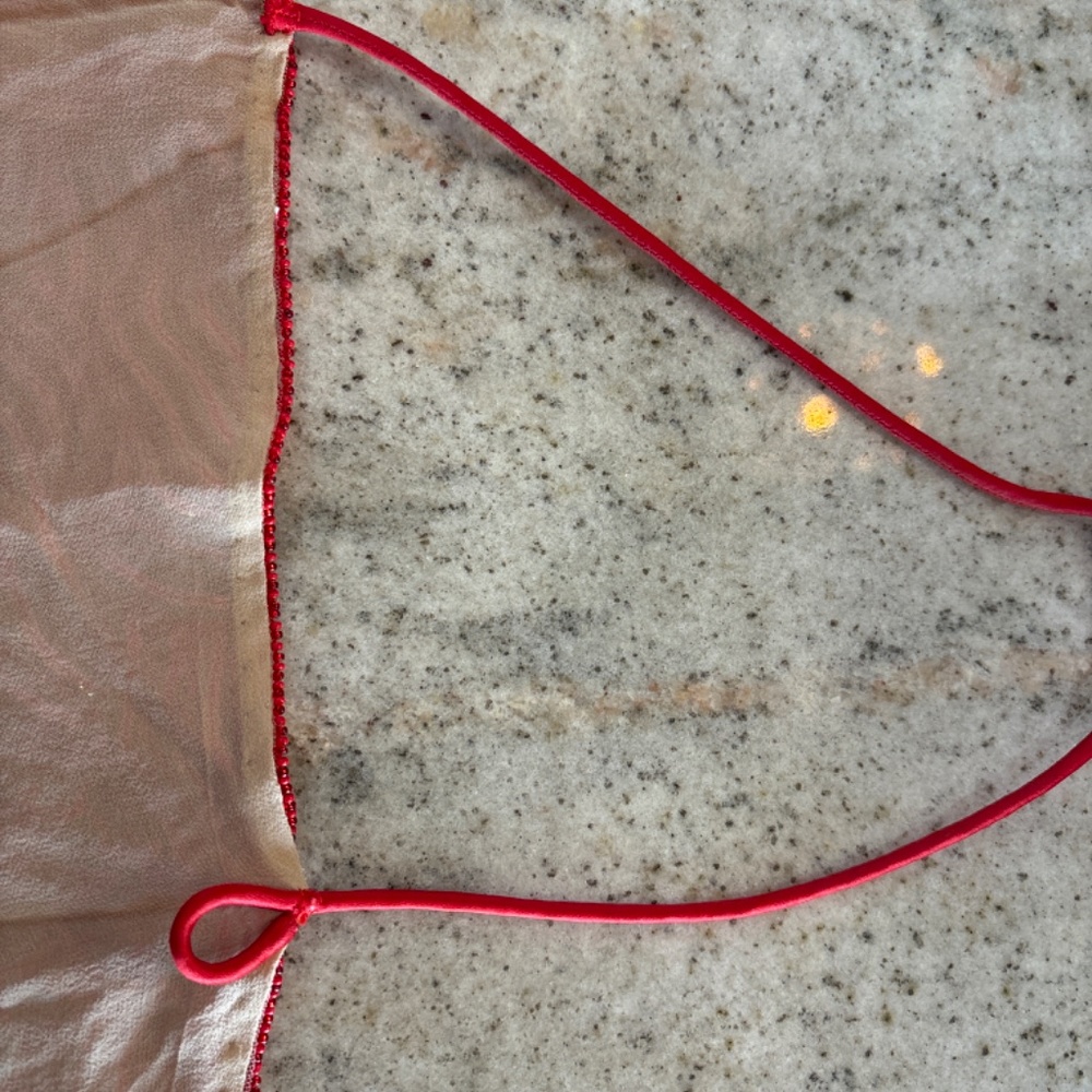 vintage Giorgio Armani couture Italian red hand beaded halter top - Picture 7 of 9